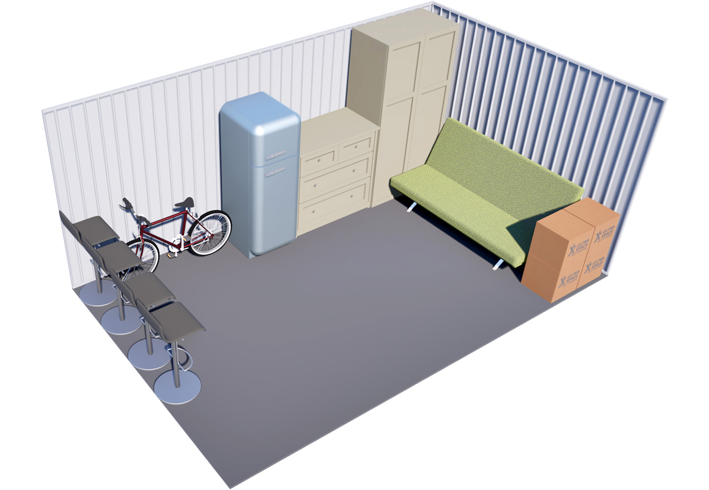 160 sq ft External Unit storage unit
