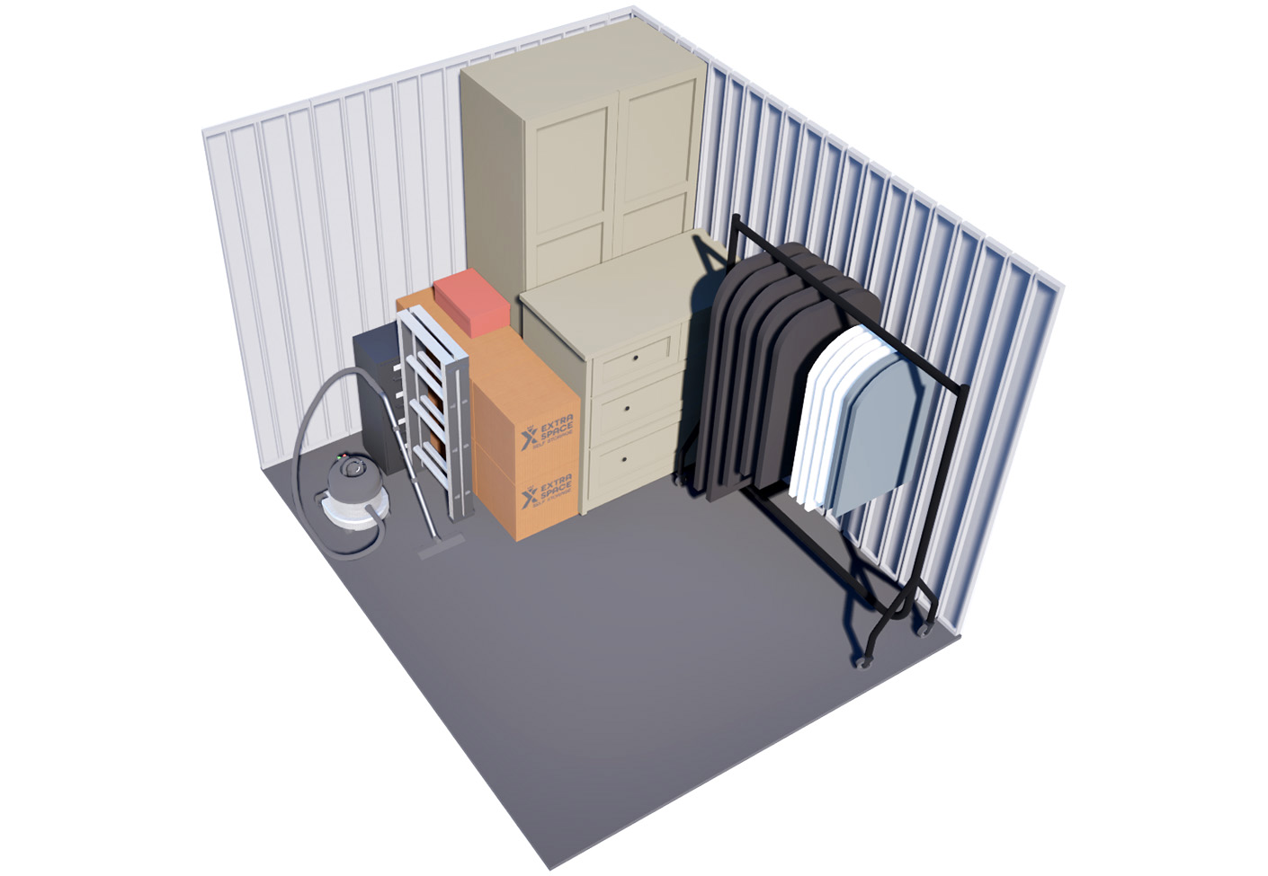 75 sq ft storage unit