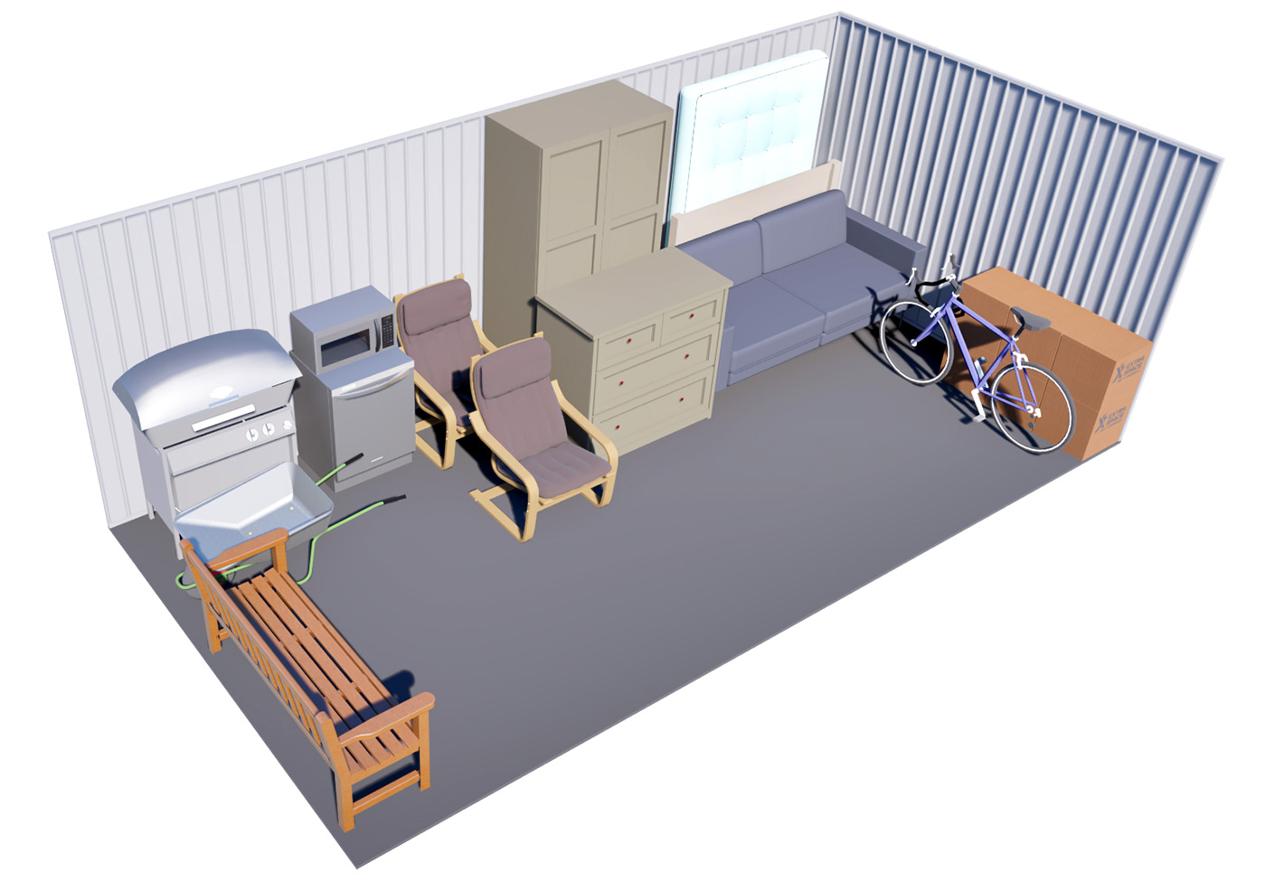 200 sq ft storage unit